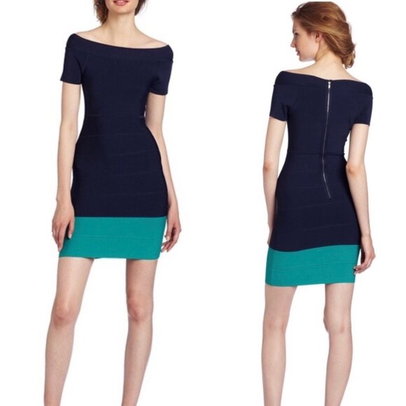 BCBGMaxAzria Womens Kisha Off Shoulder Bandage Dress Sangria Red Bodycon size S - Picture 12 of 13